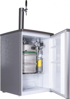 Zapfanlage Bierzapfanlage Silber max. 30 L Fässer mit Zapfsäule Uhr Co² Keg etc. Profigerät