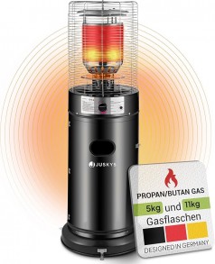 Outdoor-Heizstrahler 11 kW Gasbrenner Terrassenheizer Gasbetrieb für Terrasse Balkon und Garten