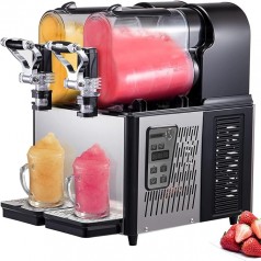 Smoothie-Maschine kommerzielle Slusheis-Maschine 2 x 3 l Doppeltank elektrische Schneeschmelz-Slush