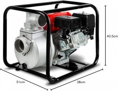 Wasserpumpe 6,5 PS Benzinpumpe Schmutzwasserpumpe Gartenpumpe 60.000 l/h und 30 m Förderhöhe 3 Zoll