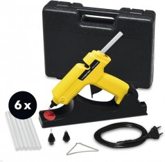 Heißklebepistole Heißluftpistole 230 V 25 W 200 °C kabellos nutzbar Tropfstopp Wechsel­düsen ideal