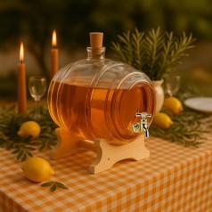 Schnapsspender Getränkespender Schnaps Spender Wasserspender Fass mit Zapfhahn 4 L Getränkespender