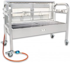 Lammgrill Drehspieß Hähnchengrill Gasgrill Spanferkelgrill Grillwagen Edelstahl Motor und Spieß
