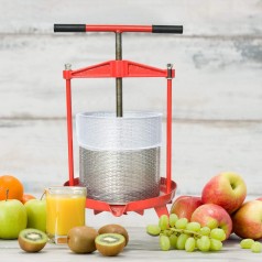 Obstpresse Apfelpresse Weinpresse Saftpresse Traubenpresse Beerenpresse 14 L aus Edelstahl