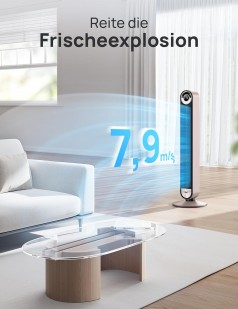 Zimmerventilator Raumventilator Turmventilator Ventilator leise Kühlung 106 cm WiFi Alexa Tower