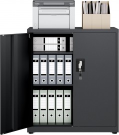 Messeschrank Wertschrank Aktenschrank Aufbewahrungsschrank Stahlschrank 3 Ebenen mit Schloss