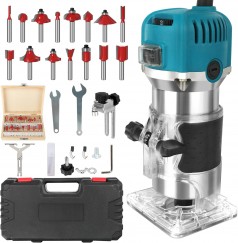 Holzfräse Oberfräse Electric Fräsmaschine Kantenfräse Handpalmenfräse mit Koffer 800 W 330000 R/min