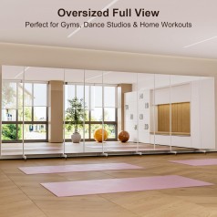 Partyspiegel Ganzkörperspiegel Konzertspiegel 200×180 zusammenklappbar Standspiegel Rollen Spiegel