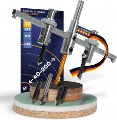 Kreisschneider Holzkreisschneider Lochsäge Werkzeug 40 – 200 mm Holzbearbeitung Holz Kunststoff Gips