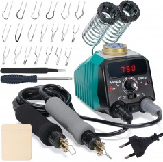 Brenneisen Doppelstift Brandmalerei Lötkolben-Set Brennpeter Holzbrennstift für Holz Digitalanzeige