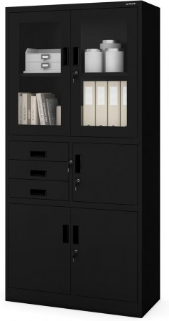 Wertschrank Tresor Metallschrank Tresor Safe Geheimfach Flügeltüren Schubladen Pulverbeschichtung