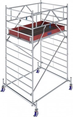 Fahrgerüst breit Plattformlänge 2 m Arbeitshöhe 4,40 m Leiter mobile Mehrzweckleiter Arbeitsbühne