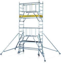 Handwerkergerüst Fahrgerüst Plattform 1,80 x 0,60 m Arbeitshöhe 9,25 m Rollgerüst Malergerüst