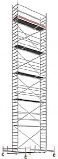 Alugerüst 12m Universal-Fahrgerüst Malergerüst Handwerkergerüst Standard-Ausführung Rollgerüst Fahr