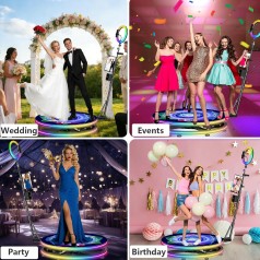 Foto-Drehteller 360°-Fotokabine mit holografischem Display KI-Sprach-App-Fernbedienung automatisch