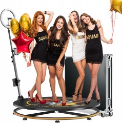 360 Grad Fotokabine 100 cm 39,4″ Fotobox Photo Booth Flightcase App-Steuerung automatische 360°