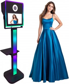 Tragbare Spiegel-Fotokabine Fotobox 39,6 cm (15,6 Zoll) Touchscreen Selfie-Photobooth-Maschine DSLR