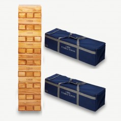 Riesen Yenga 250 Wackelturm XXL bis 250 cm Hartholz Stapelturmspiel 100% Indien Öko Jumbo schult Mot