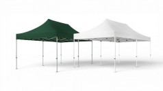 Faltzelt, Festzelt, Partyzelt, Bierzelt mieten (6x3m) – Wasserdichter Pavillon in Weiß oder Grün