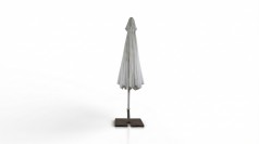 Marktschirm mieten (400×400 cm) – Großer Sonnenschirm in Weiß inkl. 40kg Ständer