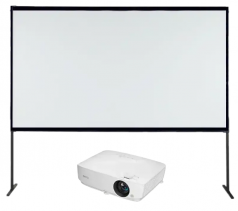 4K Heimkino Set | UHD Beamer + Rolloleinwand