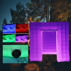 Kulissenzelt Fotozelt Kulisse beleuchtet Fotostandzelt Photozelt mit LED-Licht Luftgebläse 2,5 m