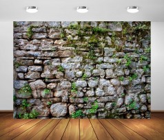 Ziegelsteinmauer Hintergrund D 2,7 x 1,8 m Stoff-Hintergrund aus Vintage-Ziegelsteinmauer für Foto