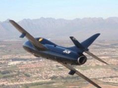 Hawker Hunter Kampfjet-Flug in Kapstadt, Südafrika