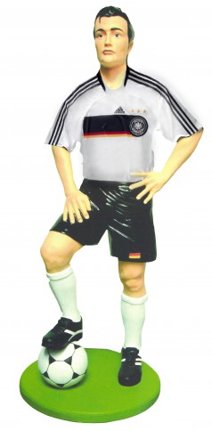 Fußballspieler Figur in verschiedenen Trikots