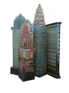 Hochhäuser beleuchtet,Hochhaus, Amerika, USA