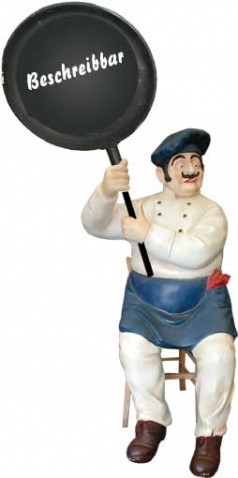 Koch mit Pfanne, Restaurantfigur, Gaststätte,Oktoberfest