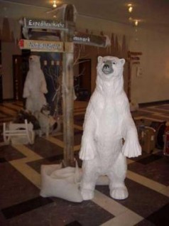 Eisbär Figur, Polarbär, Polar, Eis, Schnee, Arktis, Bär, Nordpol, Raubtier, Zoo, Pol, Tier