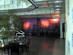 Frankfurt Kulisse -Dekoration, Stadtkulisse, Frankfurt, Ffm, Mainhatten, Hochhaus, Wolkenkratzer