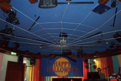 Spinnennetz mit Riesenspinne , Halloween Dekoration