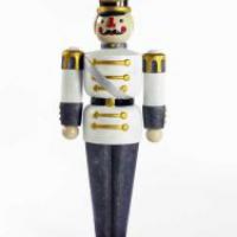 Dekofigur Zinnsoldat weiss (halbplastisch)