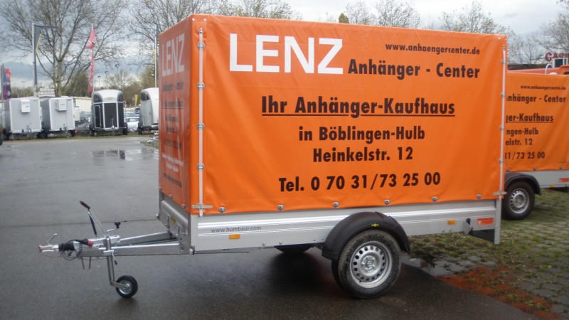 Anhänger, Ladefläche 3,00 x 1,50 x 1,80 m, gebremst mit Plane und Spriegel – 2