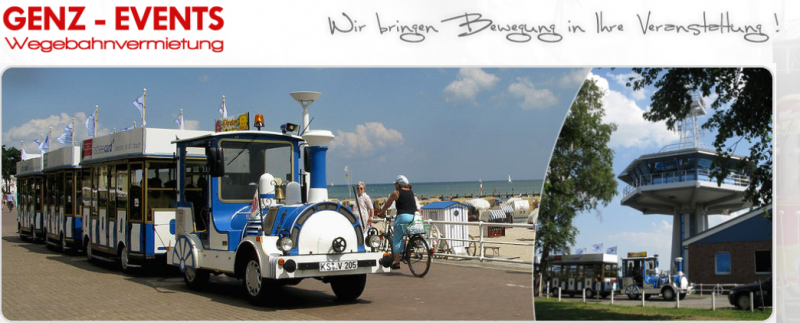 Wege - Besucherbahn weiss - gold 56 Personen Shuttlebahn - Tschu Tschu Bahn - Wegebahn - Bimmelbahn - Messebahn - Besucherbahn - Minizug - Kindereisenbahn mieten – 2