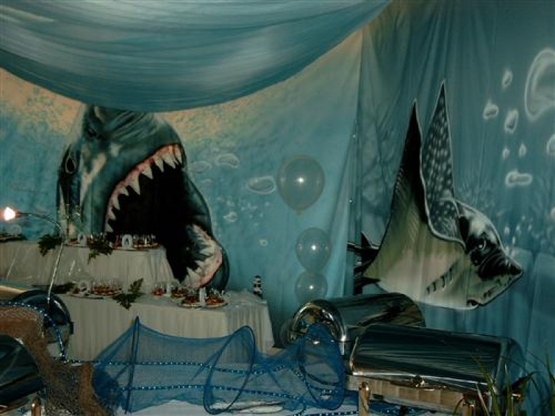 Rochen Unterwasser Bühnenbild , Maritime Dekoration , Rochen Bild – 2