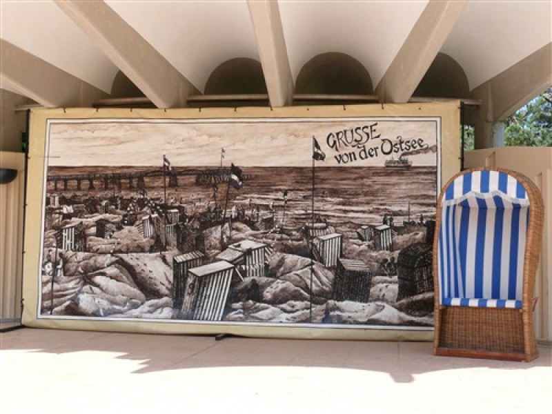 Badebild Bühnenbild , Maritime Dekoration , Strand Dekoration , historisches Badeleben – 2
