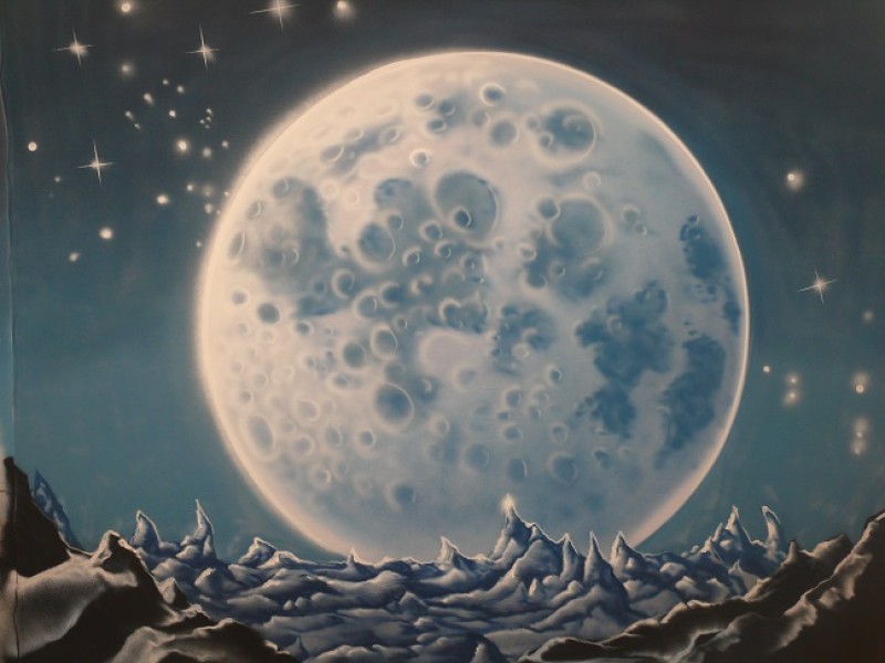 Bühnenbild Mond , Mond , Mondkulisse , Vollmond 
