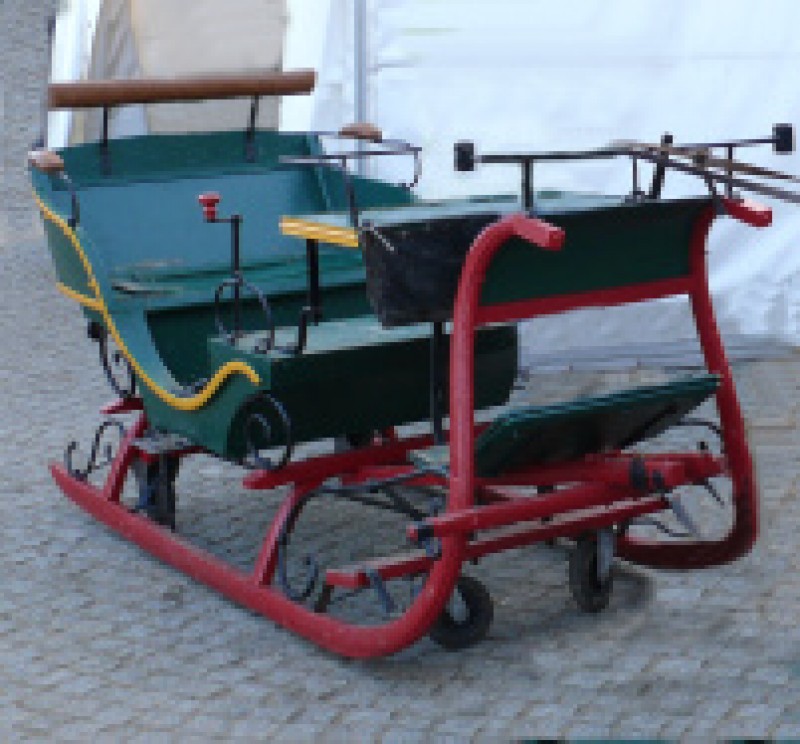 Winterschlitten - Weihnachtsmannschlitten , Weihnachts Dekoration , Winter Dekoration , Schlitten – 5