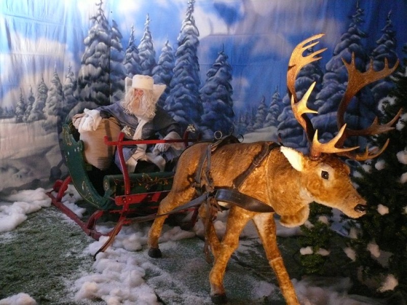 Winterschlitten - Weihnachtsmannschlitten , Weihnachts Dekoration , Winter Dekoration , Schlitten – 2