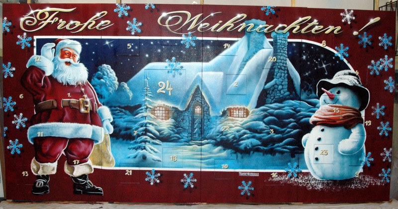 riesiger Weihnachtskalender , Weihnachtsdekoration , Weihnachts Kalender , Adventskalender