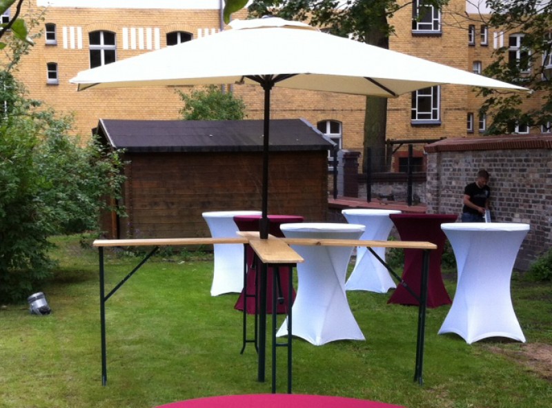 Stehtisch XXL  Bistrotisch  Ø 80cm  inkl. Husse