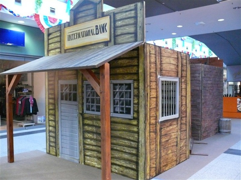Westernstadt - Bank - komplettes Haus , Western Dekoration