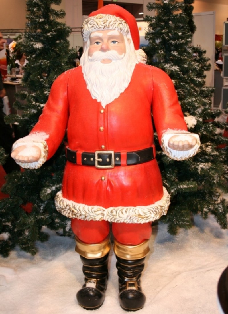 Dekofigur Weihnachtsmann (1,80m/stehend) / Weihnachten / Rentier / Deko / Figur 