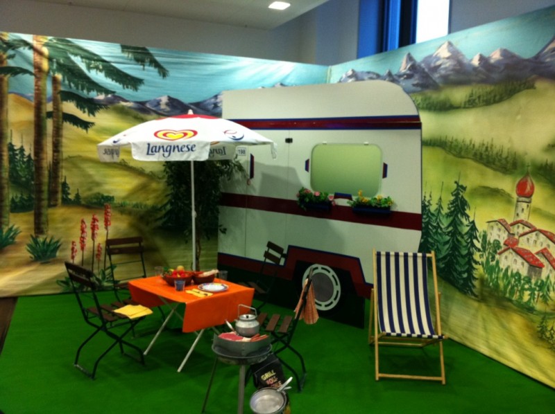 Campingwagen Kulisse - Campingplatz Szenerie
