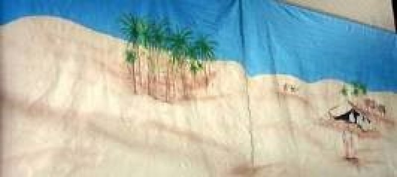 Sahara Wüste mit Oase Kulisse, Ägypten, Afrika, Dekoration