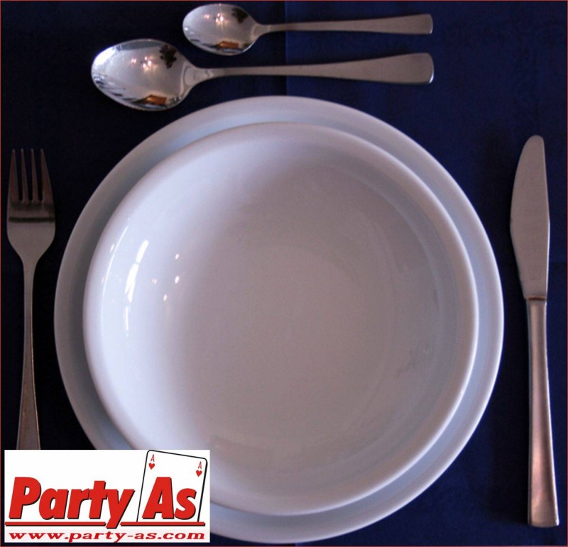 Geschirr, Besteck und Gläser / per E-Mail: info@party-as.com / per Tel:02161/4767751