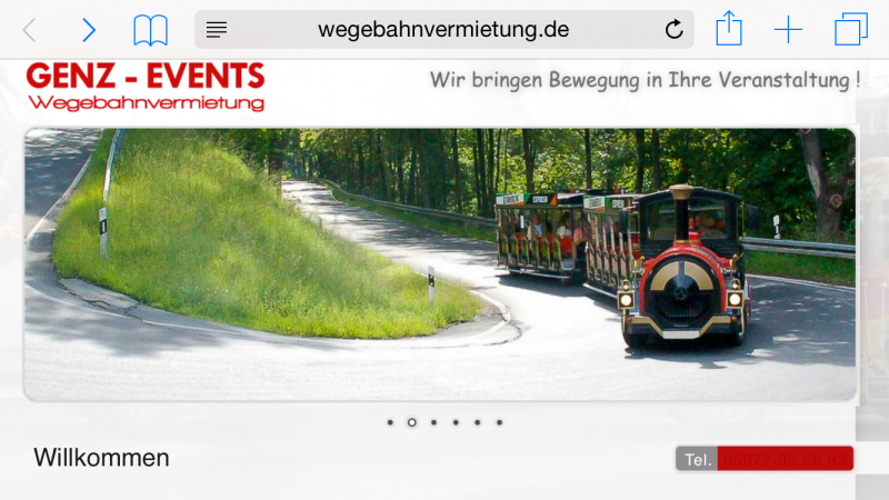 Wege - Besucherbahn weiss - gold 56 Personen Shuttlebahn - Tschu Tschu Bahn - Wegebahn - Bimmelbahn - Messebahn - Besucherbahn - Minizug - Kindereisenbahn mieten – 4